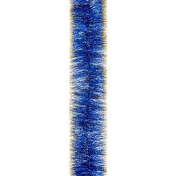 Мішура Novogod'ko 7.5 см 2 м синя з золотими кінчиками (980447)