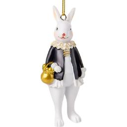 Фігурка декоративна Lefard Кролик із кошиком, 10 см (192-253)