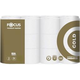 Туалетная бумага Focus Gold трехслойная 24 рулона