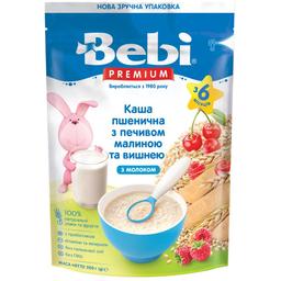 Молочна каша Bebi Premium Пшенична з печивом, малиною та вишнею 200 г (1105076)