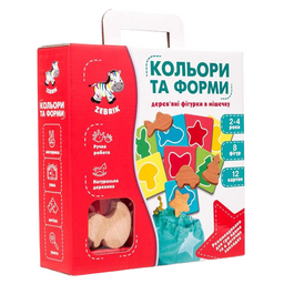 Дерев'яні фігурки в мішечку Vladi Toys Кольори і форми, укр. мова (ZB2001-01)