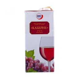 Вино Повна Чарка Каберне, красное сухое, 9,5-14%, 1 л (593291)