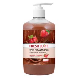 Крем-гель для душа Fresh Juice Chocolate & Strawberry, 750 мл