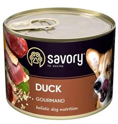 Влажный корм для взрослых собак всех пород Savory Dog Gourmand, с уткой, 200 г
