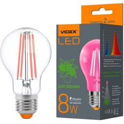 Лампа LED Videx Filament для квітів 08 W E27 1200 K (VL-A60FF-08271)