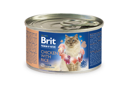Влажный корм для котов Brit Premium by Nature Chicken with Rice, курица с рисом, 200 г