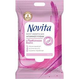 Вологі серветки Novita Intimate Soft з єврослотом 15 шт.