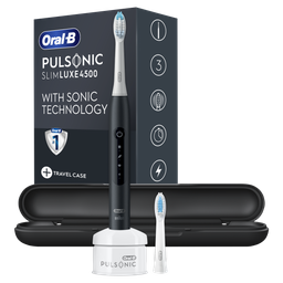 Электрическая звуковая зубная щётка Oral-B Pulsonic Slim Luxe 4500 + футляр, черная