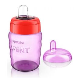Чашка с мягким носиком Philips Avent, от 9 месяцев, 260 мл, фуксия с фиолетовым (SCF553/00)