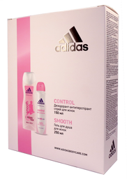 Набор для женщин Adidas 2020 Дезодорант-антиперспирант Control, 150 мл + Гель для душа Boost-Smooth, 250 мл