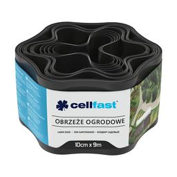 Стрічка газонна Cellfast, бордюрна, хвиляста, 10 см x 9 м, чорна (30-031H)