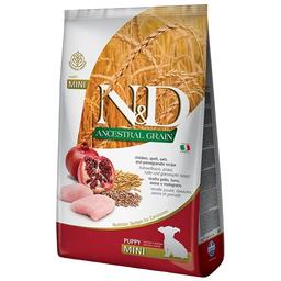 Сухий корм для цуценят малих порід Farmina N&D Low Grain Dog Chicken&Pomegranate Puppy Mini, курка та гранат, 7 кг