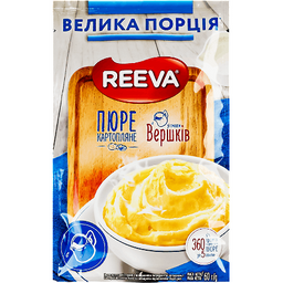 Пюре быстрого приготовления Reeva картофельное, со вкусом сливок, 60 г (930312)