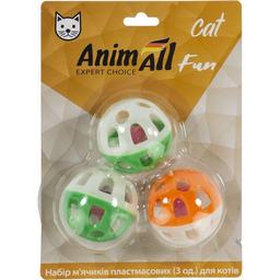 Набір іграшок для котів AnimAll Fun Cat AGrizZzly пластиковий 3 шт.