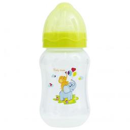 Пляшечка для годування Baby Team, з широким горлечком, 250 мл, зелена (1002)