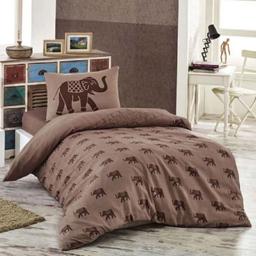 Комплект постельного белья Eponj Home Fil Kahve, ранфорс, полуторный, коричневый, 3 предмета (svt-2000022306805)