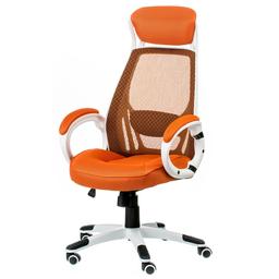 Крісло офісне Special4you Briz помаранчевий з білим (E0895)