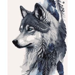 Картина по номерам Santi Мифический волк, 40х50 см (954511)