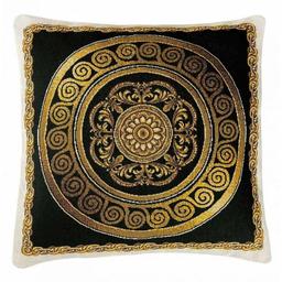 Подушка декоративна Прованс Baroque-2, 45х45 см, чорний із золотим (25623)