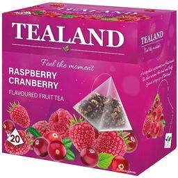 Чай фруктовий Tealand Aspber&Cranberry, малина та журавлина, в пірамідках, 40 г