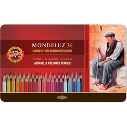 Карандаши цветные Koh-i-Noor Mondeluz акварельные 36 шт. в металлической коробке (3725)