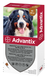 Капли Elanco (Bayer) Advantix от блох и клещей для собак от 40 до 60 кг 1 шт.