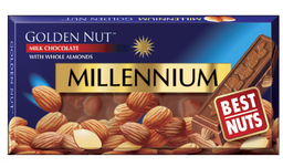 Шоколад молочний Millennium Gold мигдаль, 100 г (68491)