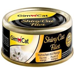 Вологий корм для котів GimCat Shiny Cat, з куркою та манго, 70 г