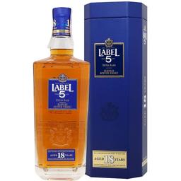Віскі Label 5 18 yo Blended Scotch Whisky 40% 0.7 л, в подарунковій упаковці