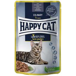Вологий корм для котів Happy Cat Culinary LandGeflugel, шматочки в соусі з птицею, 85 г