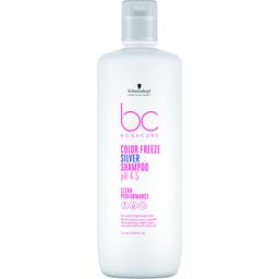 Шампунь для сивого та освітленого волосся Schwarzkopf Professional BC Bonacur Color Freeze Silver Shampoo pH 4.5, 1 л