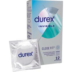 Презервативи латексні з силіконовою змазкою Durex Invisible, ультратонкі, 12 шт. (5052197049619)