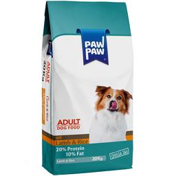 Сухий корм для дорослих собак Pawpaw преміум з ягням та рисом 20 кг