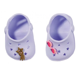 Взуття Baby Born Cандалі зі значками для ляльки, лілові, 43 см (831809-2)