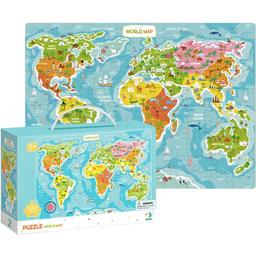 Пазл DoDo Карта Мира, английский язык, 100 элементов (300123)