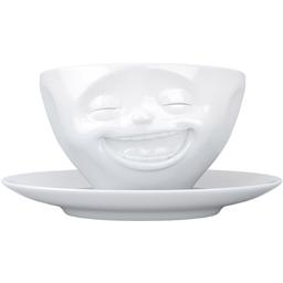 Чашка з блюдцем Tassen для кофе Смехотерапия, белая, 200 мл (TASS14701/TA)