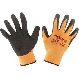 Перчатки рабочие Neo Tools латексное покрытие размер 9 оранжевые (97-641-9)