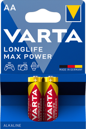 Батарейка Varta Longlife Max Power AA Bli 2 Alkaline, 2 шт. (4706101412)