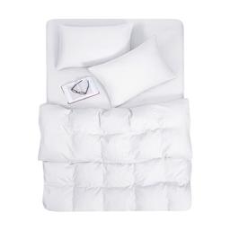Комплект постельного белья Lotus Сатин-Страйп, евростандарт, белый, 4 единицы (7058)