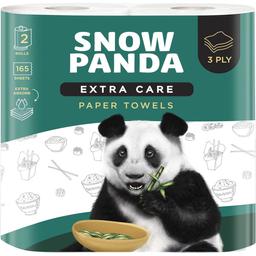 Рушники Сніжна Панда Extra Care, тришарові, 2 рулона