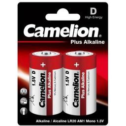 Батарейки Camelion 1,5V D LR20-BP2 Plus Alkaline, 2 шт. (LR20-BP2)