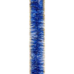 Мишура Novogod'ko 7.5 см 2 м синяя с золотыми кончиками (980447)