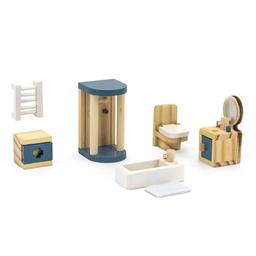 Деревянная мебель для кукол Viga Toys PolarB Ванная комната, голубой (44039)