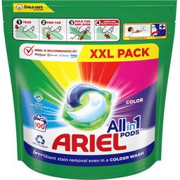 Капсули для прання Ariel Pods Все-в-1 Color, для кольорових тканин, 100 шт.