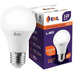 Светодиодная лампа ENL A60, 12W, 4100K, E27 (A60E2712ENLN)