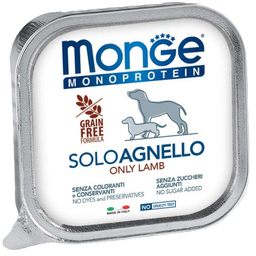 Влажный корм Monge Dog Solo, для взрослых собак, 100% ягненок, 150 г