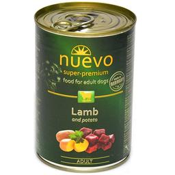 Вологий корм для дорослих собак Nuevo Adult, з ягням та картоплею, 400 г (95010 (407))