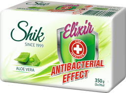 Мило туалетне тверде Shik Elixir Antibacterial Effect Aloe vera, 350 г (5 шт. по 70 г)