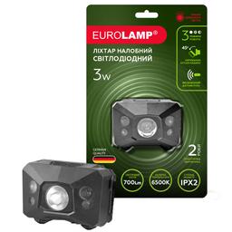 Светодиодный фонарик Eurolamp налобный, 3W, Red Light, 3хААА, 6500K, черный (HL-3W(black)RL)