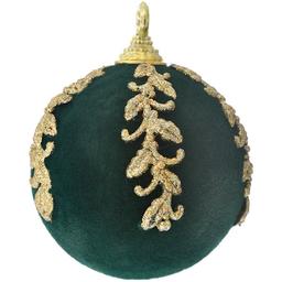 Різдвяна куля 10 см темно-зелена З шт. (681-044)